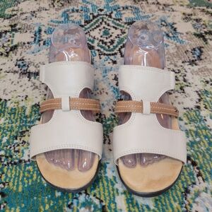 Clarks Tuleah Jane Wedge Comfortable Slip On Sandals, Size Womens US 10